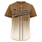Custom Brown White Fade Fashion Personalized Authentic Baseball Jersey BSBJ01-D0a70fe
