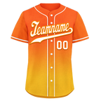 Custom Yellow Orange Fade Fashion Personalized Authentic Baseball Jersey BSBJ01-D0a70c8