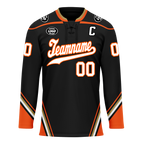 Custom Black Orange Personalized Hockey Jersey HCKJ01-D0a70d8