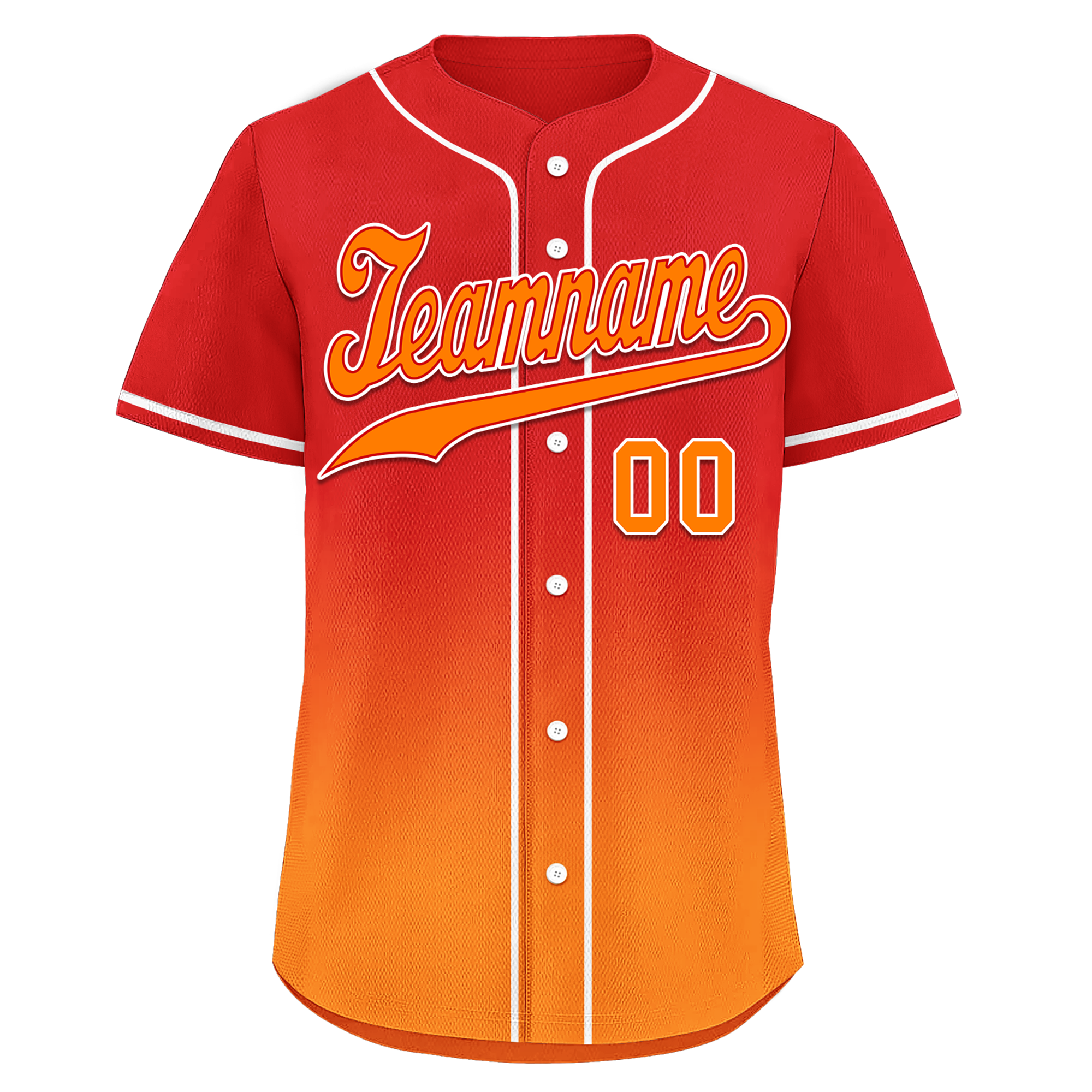 Custom Red Orange Fade Fashion Personalized Authentic Baseball Jersey BSBJ01-D0a70df