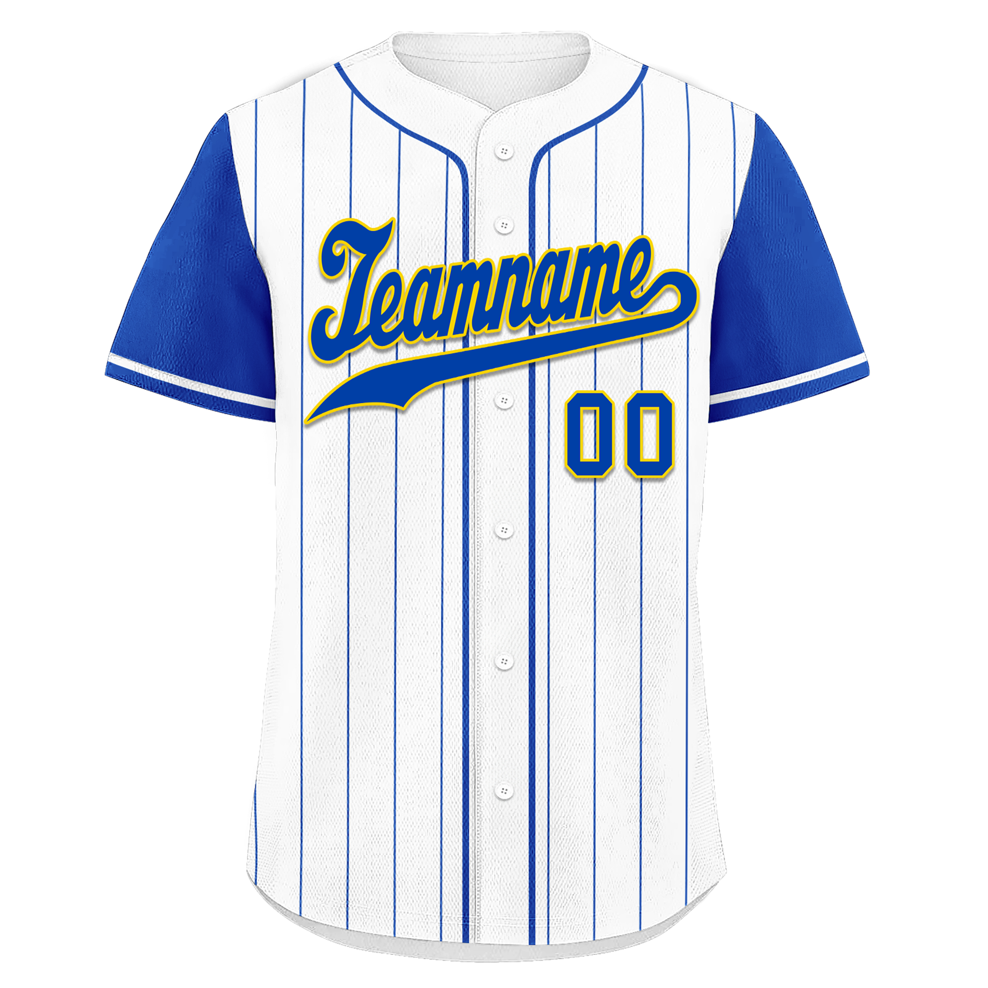Custom White Blue Stripe Fashion Personalized Authentic Baseball Jersey BSBJ01-D017242