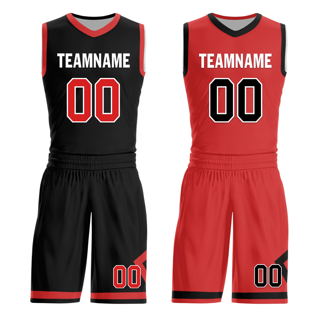 Custom Black White Classic Style Reversible Basketball Uniform Personalized Ordinary BBJR-D017006