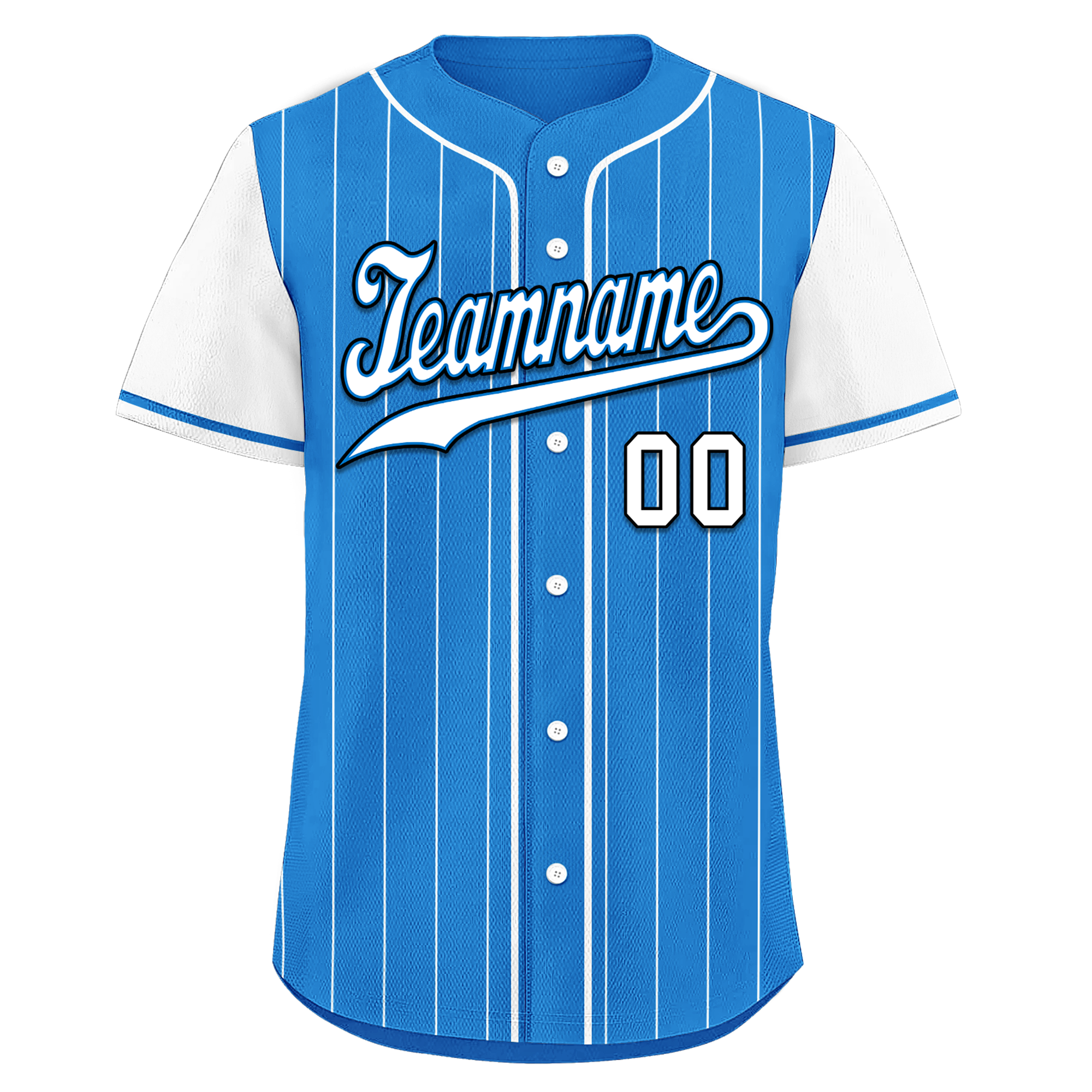 Custom Blue White Stripe Fashion Personalized Authentic Baseball Jersey BSBJ01-D017214