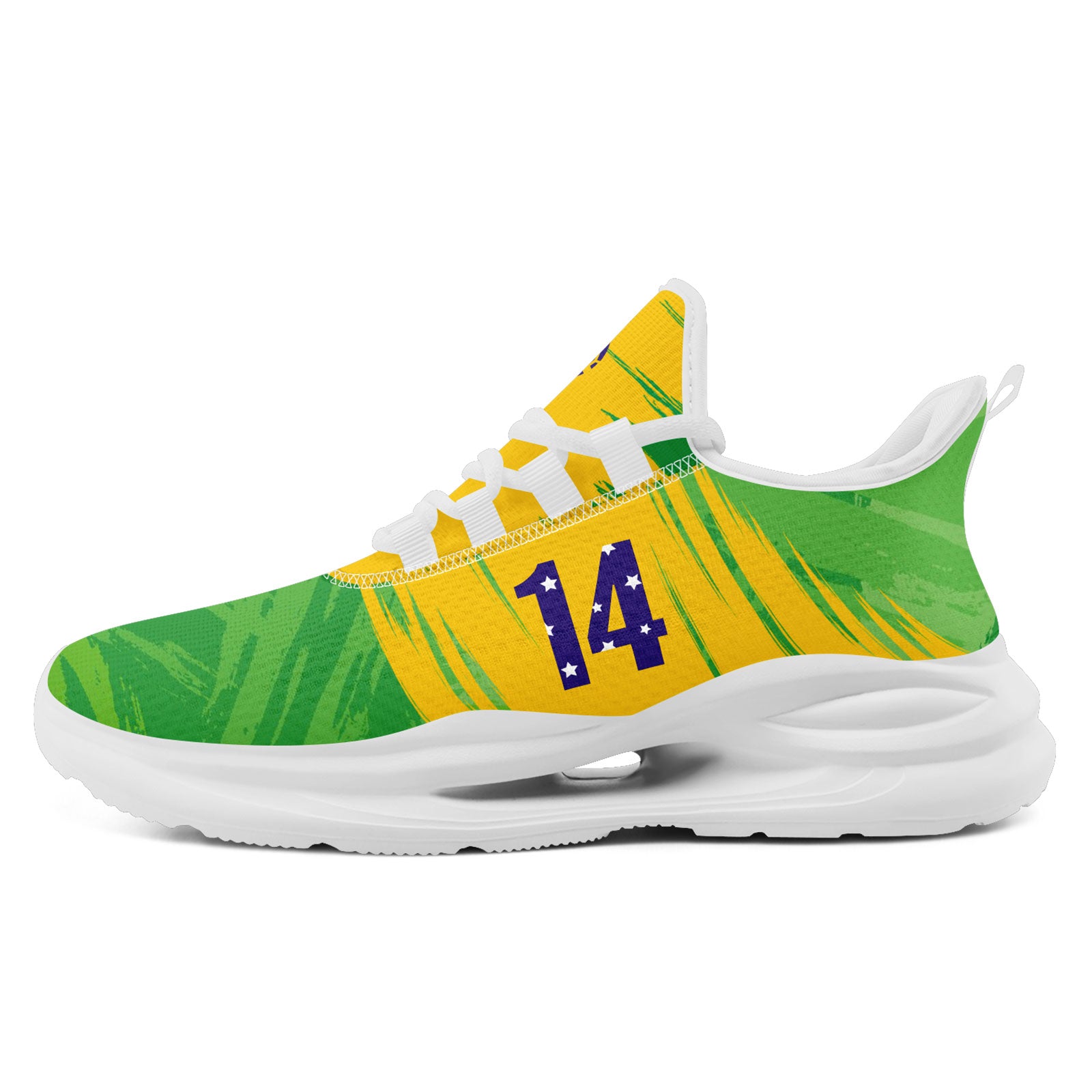 Custom 2026 World Cup Brazil Sneakers DIY Country Flag Running Shoes Lightweight Sport Shoes Gift for Football Fans Personalized Team Name and Logo FN079-F027080-7
