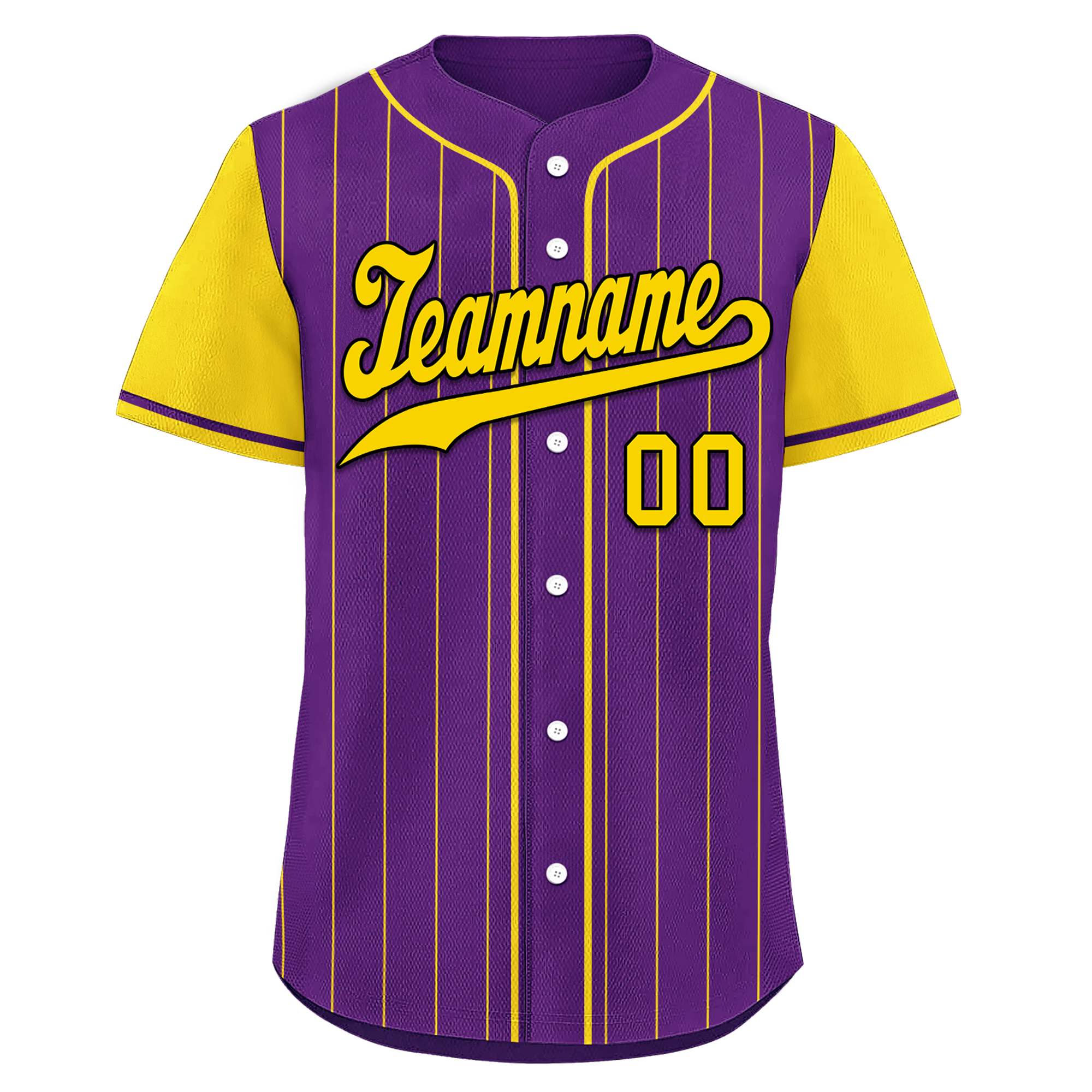 Custom Purple Gold Stripe Fashion Personalized Authentic Baseball Jersey BSBJ01-D017220