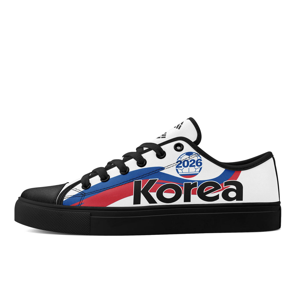 Custom South Korea 2026 World Cup Sneakers DIY Country Flag Running Shoes Lightweight Sport Shoes Gift for Football Fans Personalized Team Name and Logo FN027-F009081-3