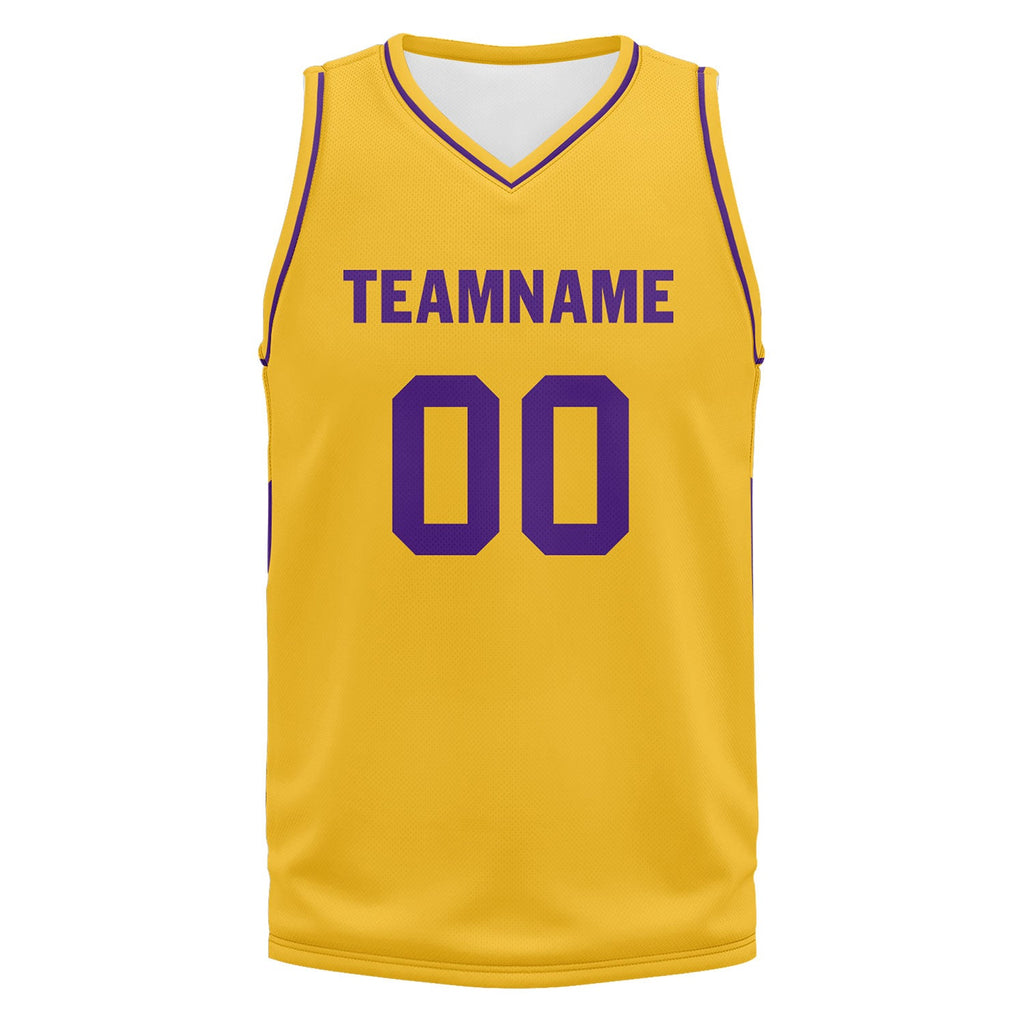 Custom Yellow Classic Style Sports Uniform Basketball Jersey BBJ01-D020105-15