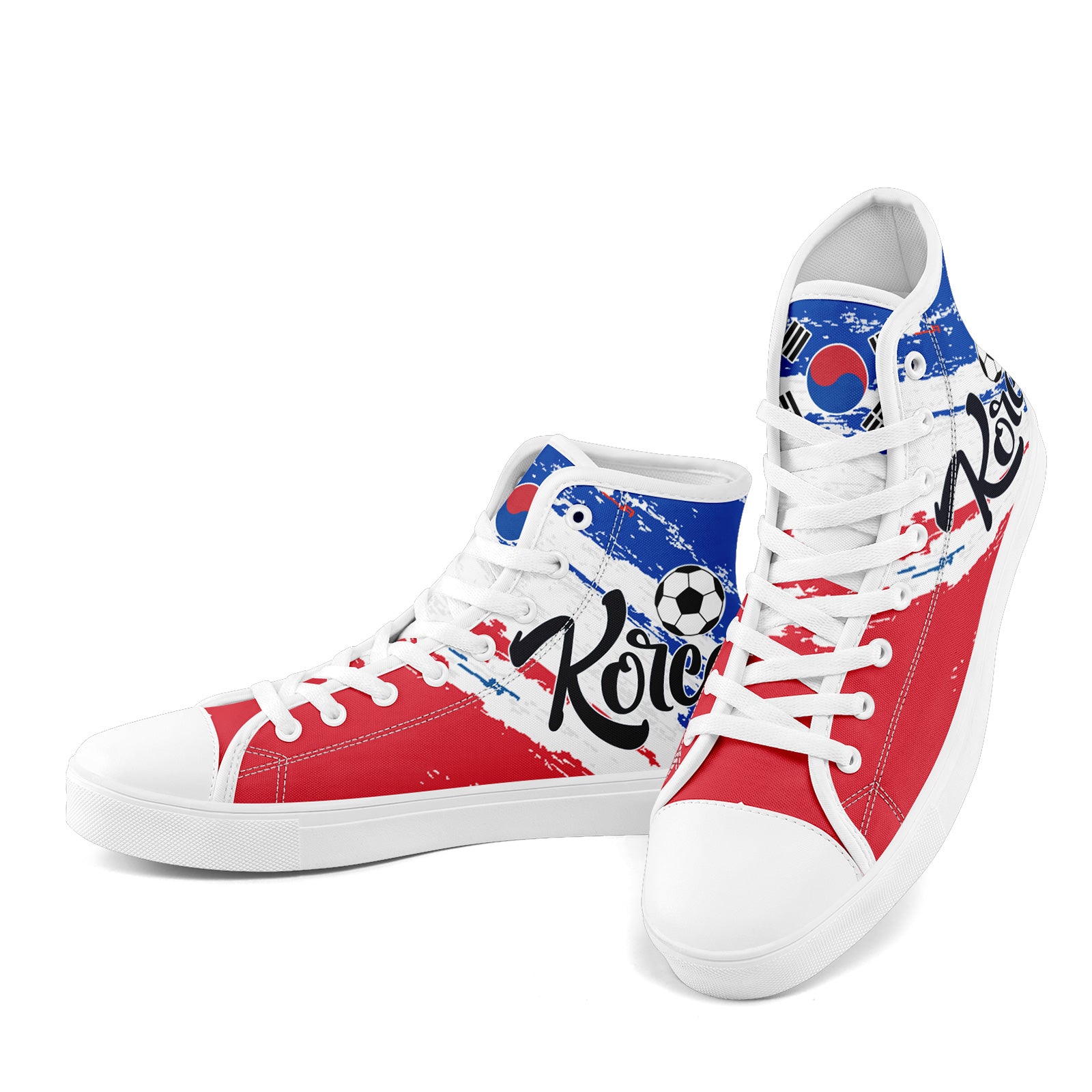 Custom South Korea 2026 World Cup Sneakers DIY Country Flag Running Shoes Lightweight Sport Shoes Gift for Football Fans Personalized Team Name and Logo FN024-F009070-2