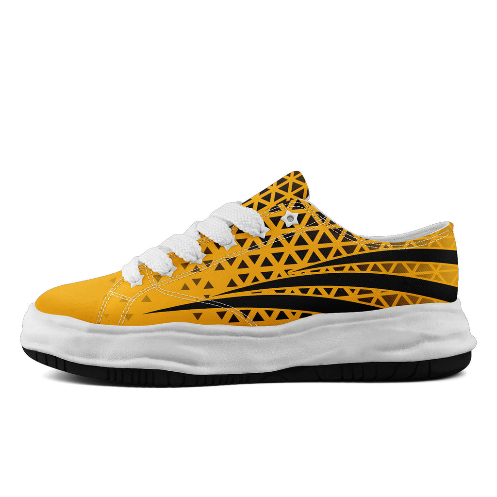 Custom Yellow Black Pennsylvania Football Jersey and Sports Shoes Combo Offer Personalized Combo ZH-D023031-30