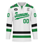 Custom White Green Personalized Hockey Jersey HCKJ01-D0a70b7