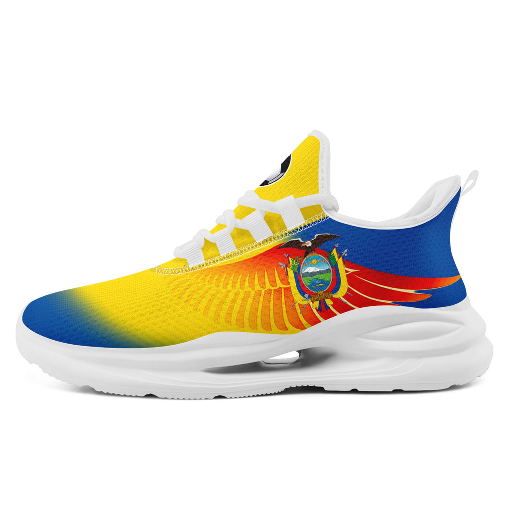 Custom Ecuador 2026 World Cup Sneakers DIY Country Flag Running Shoes Lightweight Sport Shoes Gift for Football Fans Personalized Team Name and Logo FN079-F009088-2