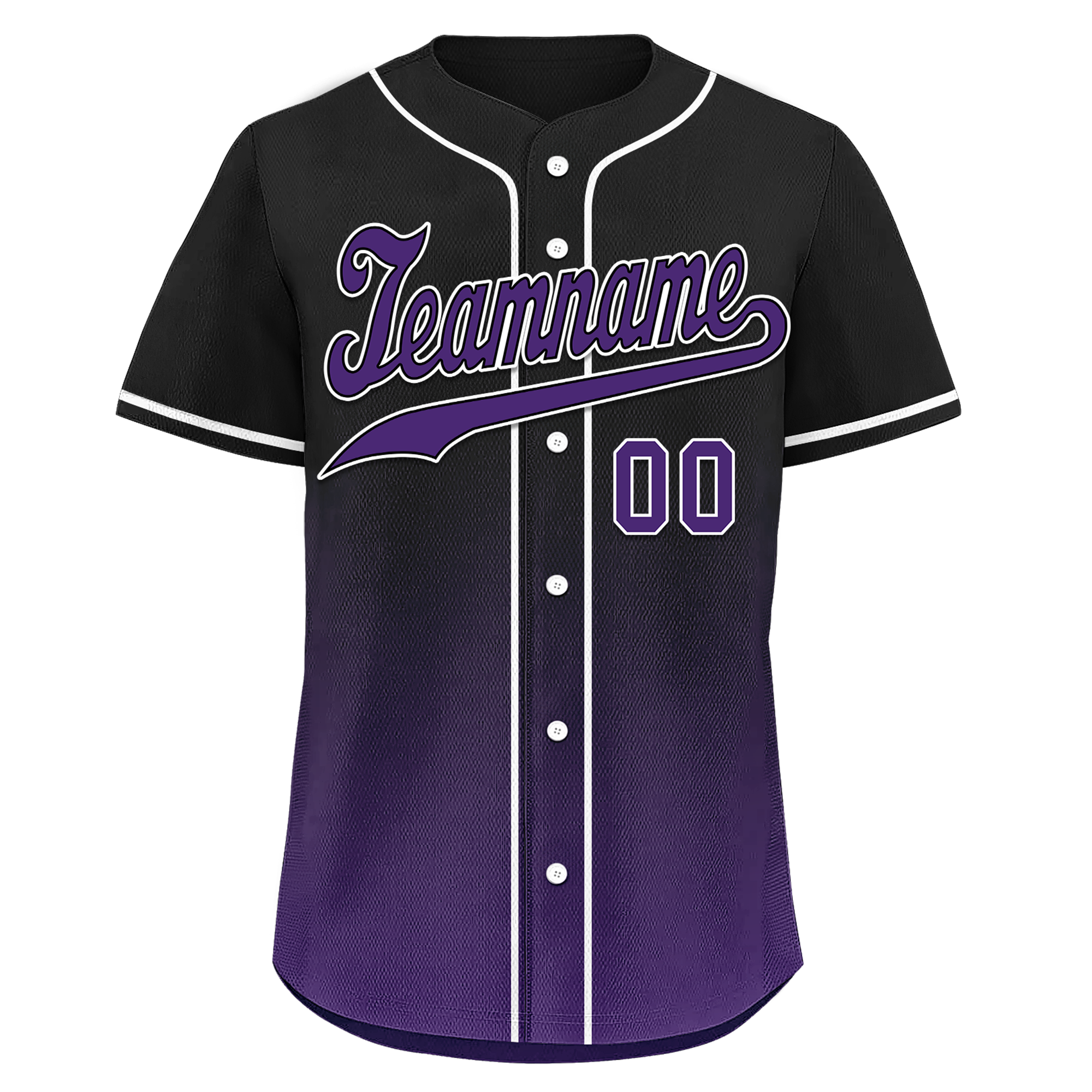 Custom Black Purple Fade Fashion Personalized Authentic Baseball Jersey BSBJ01-D0a70d0