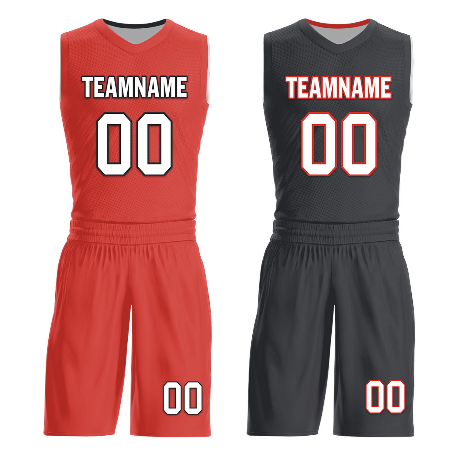 Custom Red Black Classic Style Reversible Basketball Uniform Personalized Ordinary BBJR-D017038