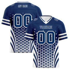 Custom Blue White Indiana Personalized Authentic Football Jersey FBJ02-D023033-14