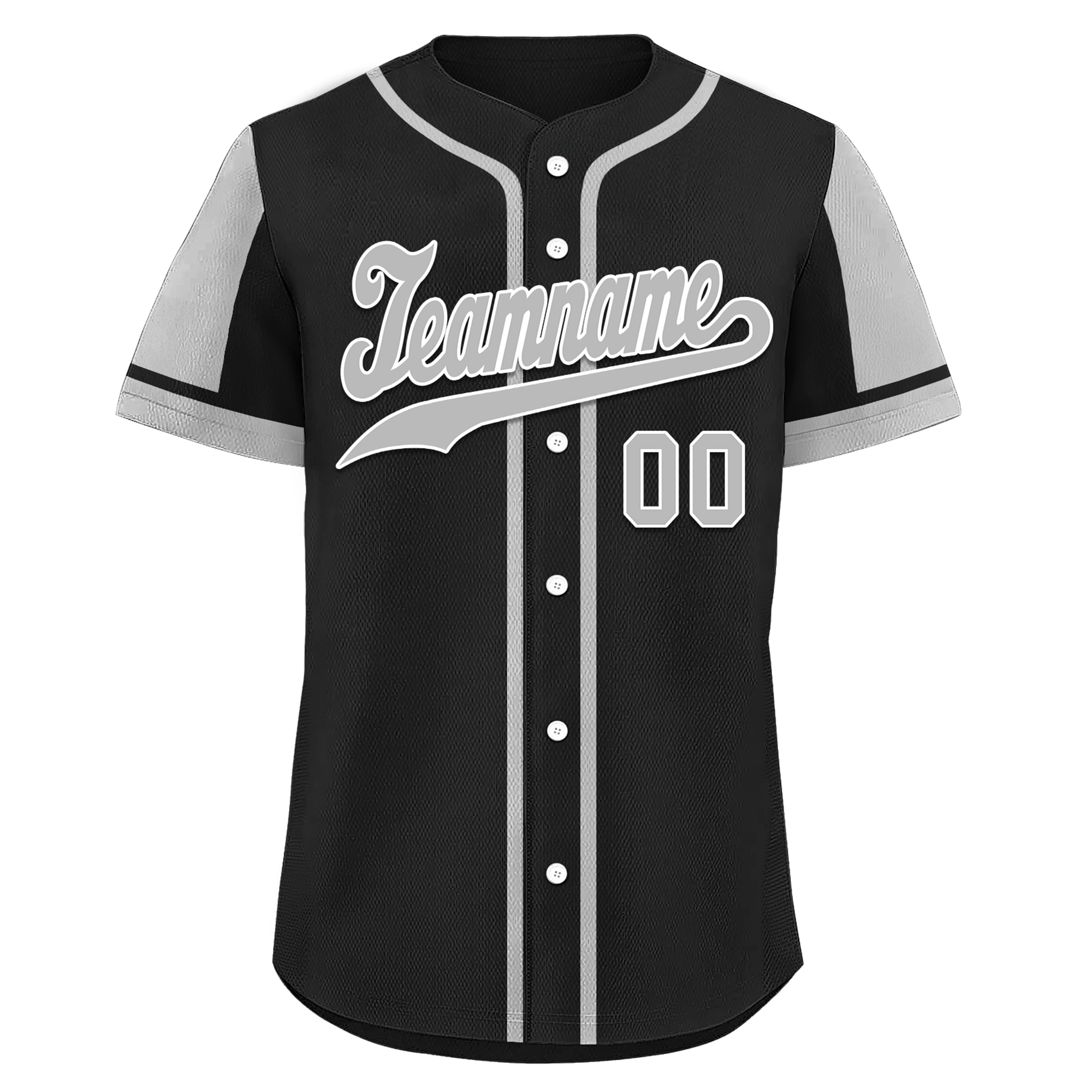 Custom Black Gray Raglan Sleeves Personalized Authentic Baseball Jersey BSBJ01-D017175