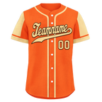 Custom Orange Yellow Raglan Sleeves Personalized Authentic Baseball Jersey BSBJ01-D017194