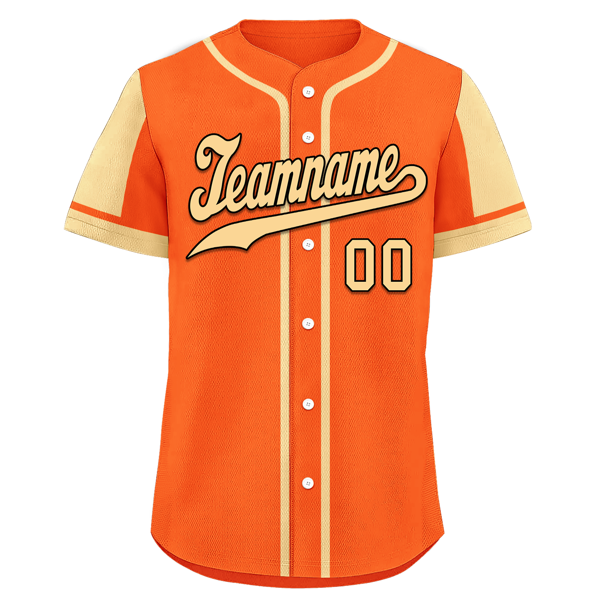 Custom Orange Yellow Raglan Sleeves Personalized Authentic Baseball Jersey BSBJ01-D017194