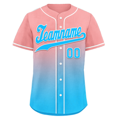 Custom Pink Blue Fade Fashion Personalized Authentic Baseball Jersey BSBJ01-D0a70f8