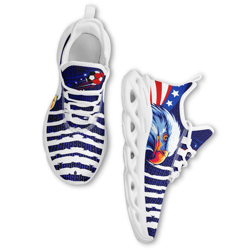 Custom United States 2026 World Cup Sneakers DIY Country Flag Running Shoes Lightweight Sport Shoes Gift for Football Fans Personalized Team Name and Logo FN003-F018032-1