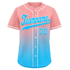 Custom Pink Blue Fade Fashion Personalized Authentic Baseball Jersey BSBJ01-D0a70f8