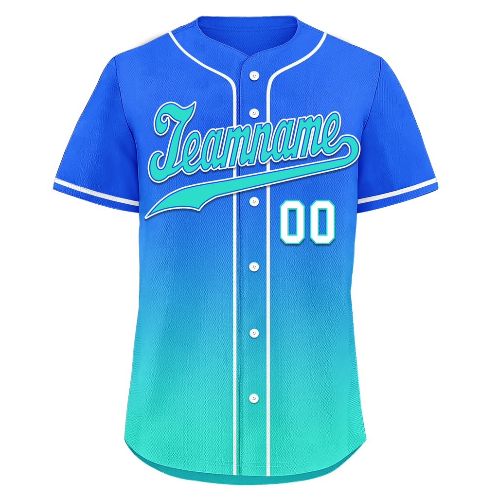 Custom Blue Cyan Fade Fashion Personalized Authentic Baseball Jersey BSBJ01-D0a70d8