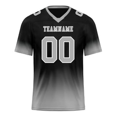 Custom Gray Black Fade Fashion Personalized Authentic Football Jersey FBJ02-D06083