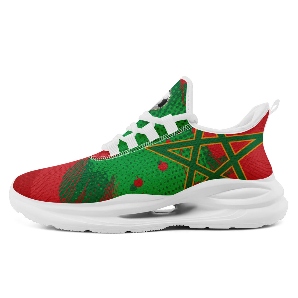 Custom Morocco 2026 World Cup Sneakers DIY Country Flag Running Shoes Lightweight Sport Shoes Gift for Football Fans Personalized Team Name and Logo FN079-F009083-4