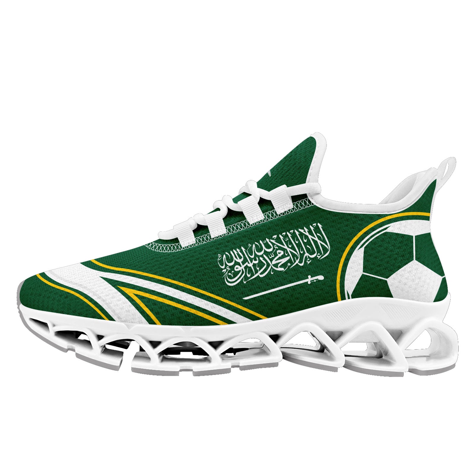 Custom Saudi Arabia 2026 World Cup Sneakers DIY Country Flag Running Shoes Lightweight Sport Shoes Gift for Football Fans Personalized Team Name and Logo FN003XD-F009100-4