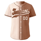 Custom Beige Brown Gradient Fashion Personalized Authentic Baseball Jersey BSBJ01-D0a708e