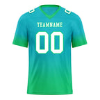 Custom Turquoise Mint Green Fade Fashion Personalized Authentic Football Jersey FBJ02-D06081