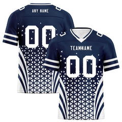 Custom Blue White Texas Personalized Authentic Football Jersey FBJ02-D023033-9