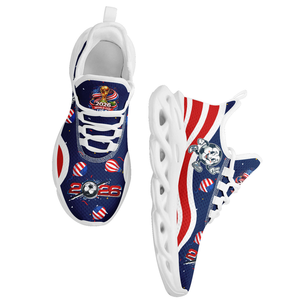 Custom United States 2026 World Cup Sneakers DIY Country Flag Running Shoes Lightweight Sport Shoes Gift for Football Fans Personalized Team Name and Logo FN003-F028035-3