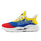 Custom Ecuador 2026 World Cup Sneakers DIY Country Flag Running Shoes Lightweight Sport Shoes Gift for Football Fans Personalized Team Name and Logo FN079-F009088-5
