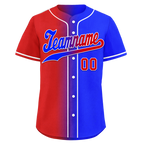 Custom Red Blue Gradient Fashion Personalized Authentic Baseball Jersey BSBJ01-D0a707b