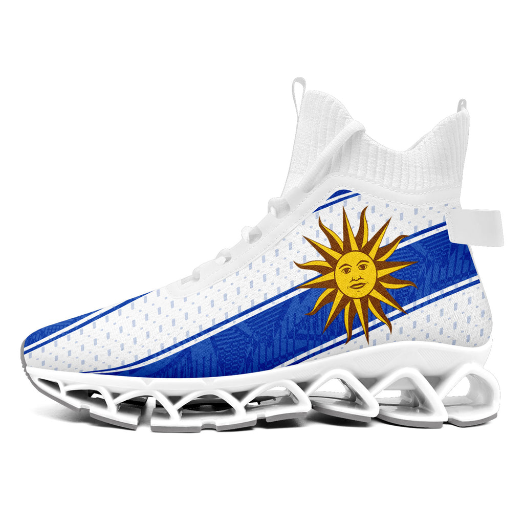 Custom Uruguay 2026 World Cup Sneakers DIY Country Flag Running Shoes Lightweight Sport Shoes Gift for Football Fans Personalized Team Name and Logo FN029XD-F009111-3
