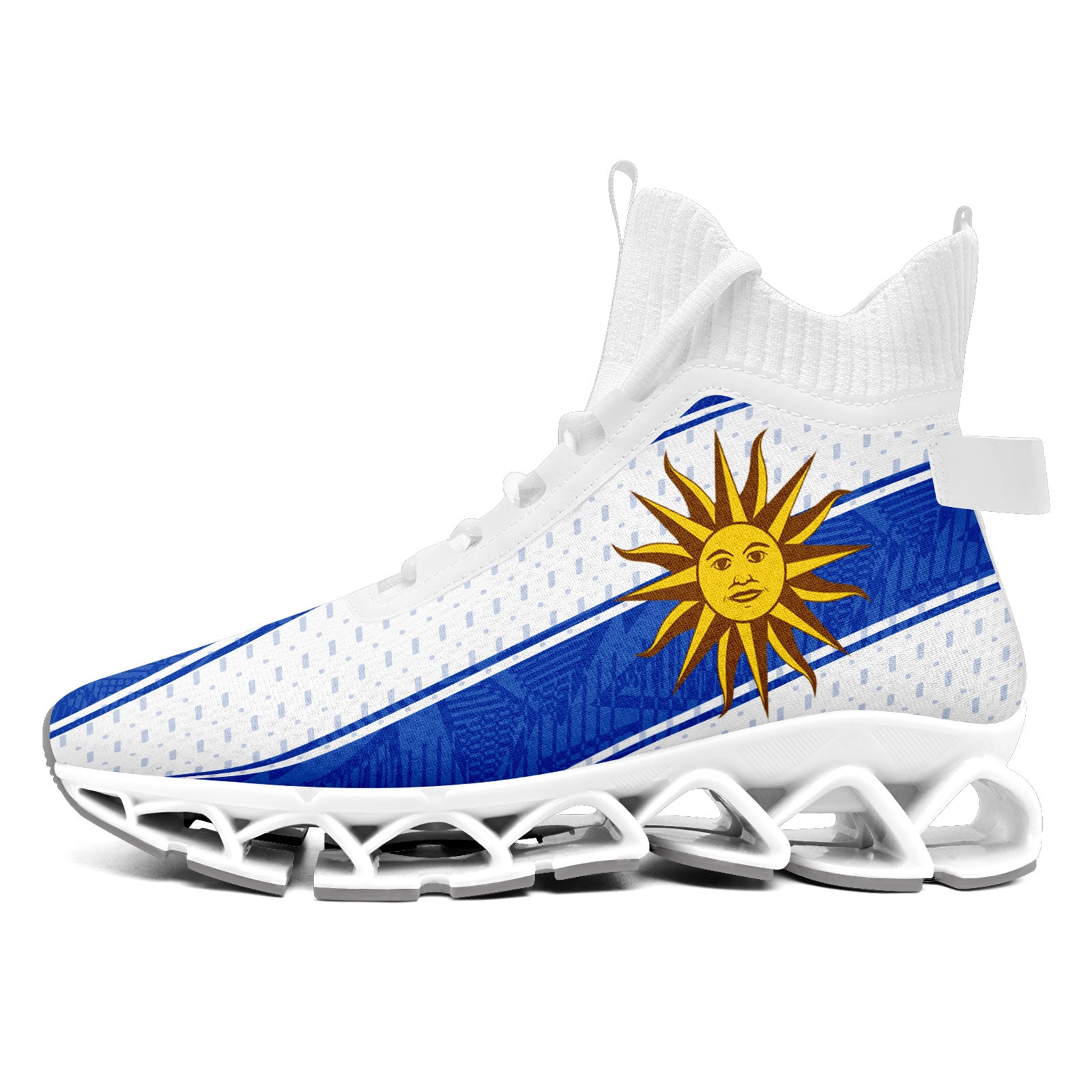 Custom Uruguay 2026 World Cup Sneakers DIY Country Flag Running Shoes Lightweight Sport Shoes Gift for Football Fans Personalized Team Name and Logo FN029XD-F009111-3