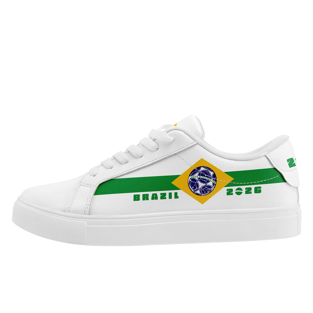 Custom 2026 World Cup Brazil Sneakers DIY Country Flag Running Shoes Lightweight Sport Shoes Gift for Football Fans Personalized Team Name and Logo FN023-F027052-3