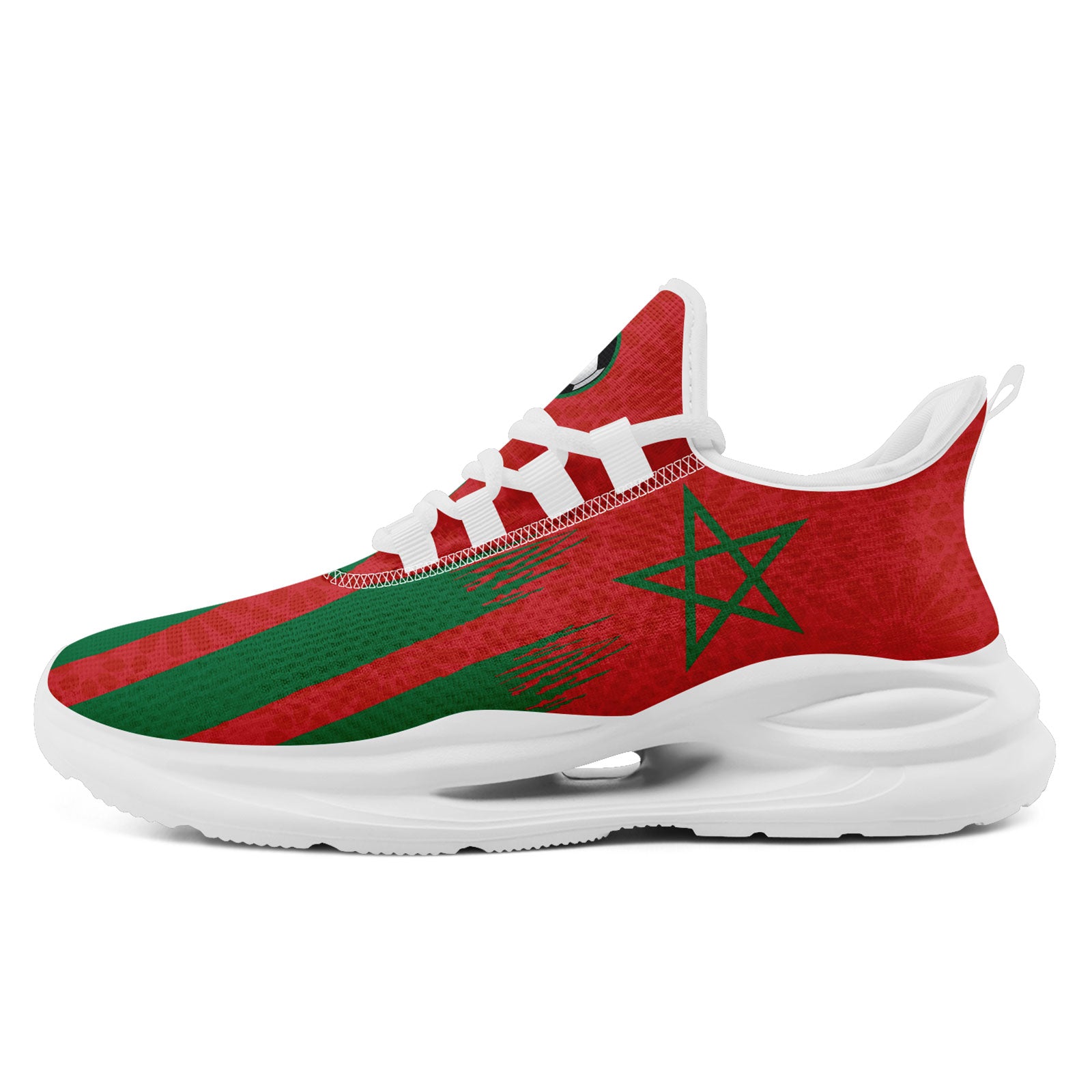 Custom Morocco 2026 World Cup Sneakers DIY Country Flag Running Shoes Lightweight Sport Shoes Gift for Football Fans Personalized Team Name and Logo FN079-F009083-2