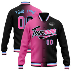 Custom Gradient Fashion Jacket Bomber Full-Snap Varsity Letterman Personalized Jacket FZ005-D028016-19