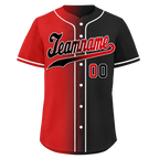 Custom Red Black Gradient Fashion Personalized Authentic Baseball Jersey BSBJ01-D0a707a