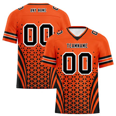 Custom Black Orange Ohio Personalized Authentic Football Jersey FBJ02-D023033-6