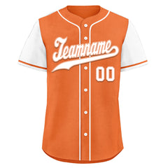 Custom Orange White Raglan Sleeves Personalized Authentic Baseball Jersey BSBJ01-D020200-4