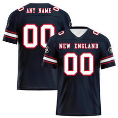 Custom Navy New England Personalized Authentic Football Jersey FBJ02-D020256-20