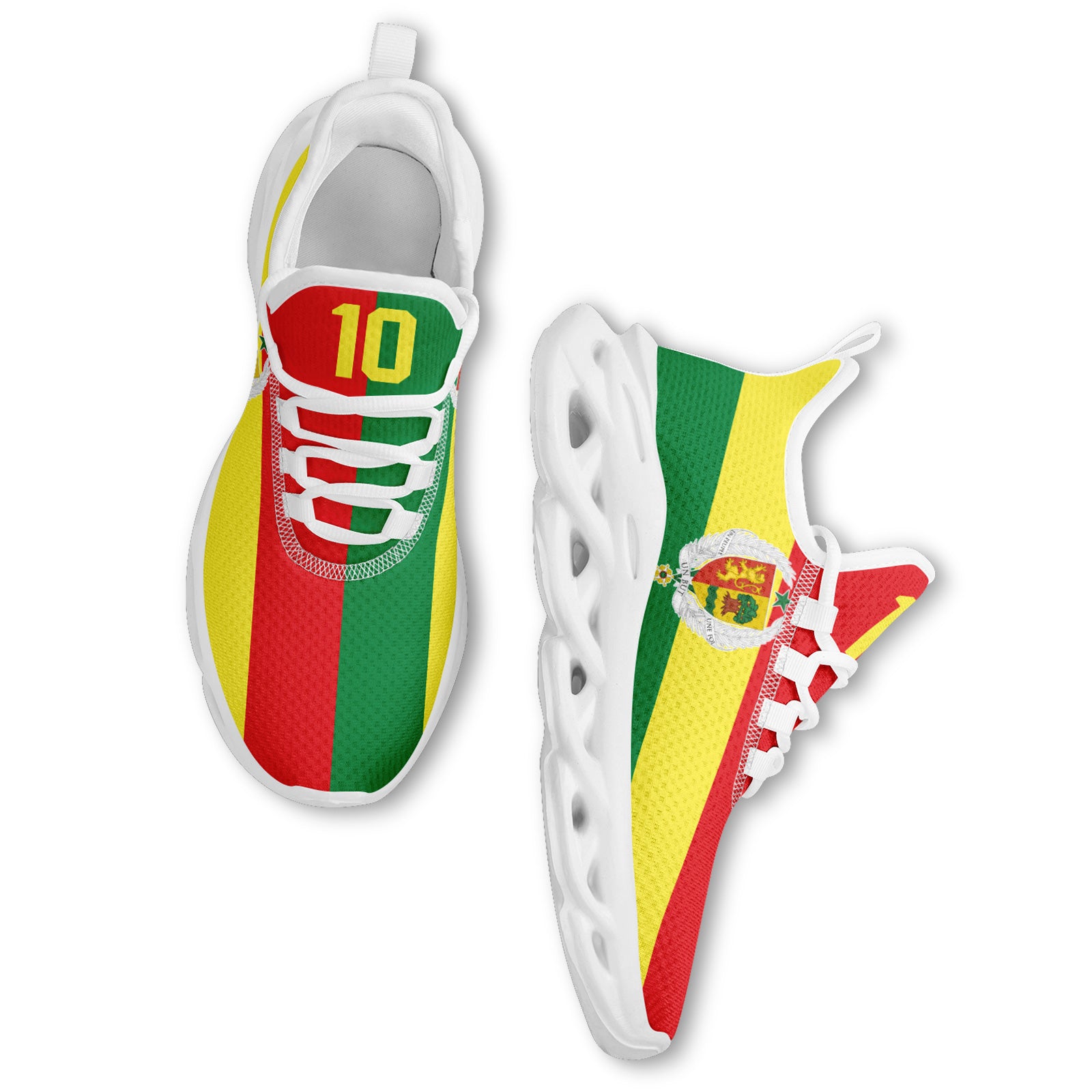 Custom Senegal 2026 World Cup Sneakers DIY Country Flag Running Shoes Lightweight Sport Shoes Gift for Football Fans Personalized Team Name and Logo FN003-F009094-1