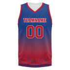 Custom Blue Red Fade Fashion Sports Uniform Basketball Jersey BBJ01-D020102-1