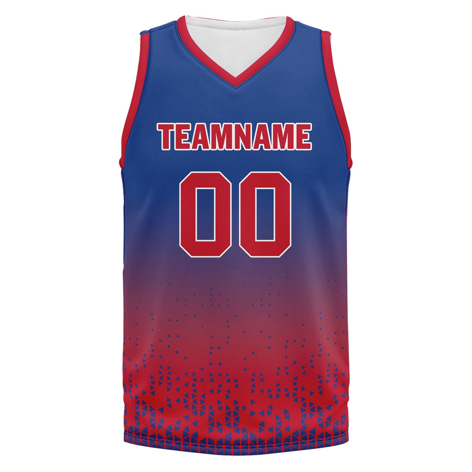 Custom Blue Red Fade Fashion Sports Uniform Basketball Jersey BBJ01-D020102-1
