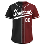 Custom Black Red Gradient Fashion Personalized Authentic Baseball Jersey BSBJ01-D0a7aae