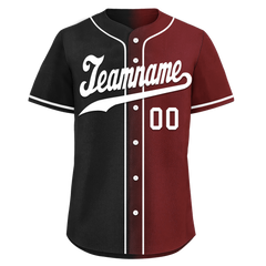 Custom Black Red Gradient Fashion Personalized Authentic Baseball Jersey BSBJ01-D0a7aae