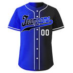 Custom Blue Black Gradient Fashion Personalized Authentic Baseball Jersey BSBJ01-D0a709e
