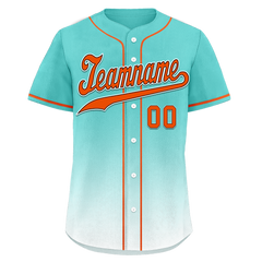 Custom Cyan White Fade Fashion Personalized Authentic Baseball Jersey BSBJ01-D0a70e8